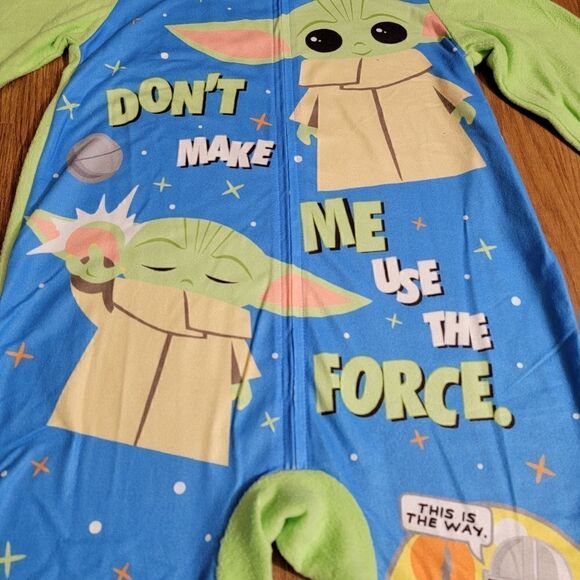Star Wars The Mandalorian Grogu Baby Yoda Pajama Blanket Sleepee 1 Piece Size 7 - Picture 3 of 9